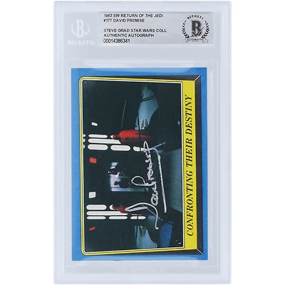 David Prowse Star Wars Autographed 1983 Topps Return of the Jedi Darth Vader #177 BAS Authenticated Card