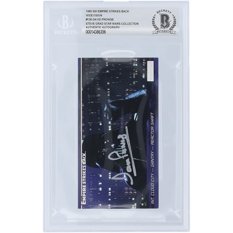 David Prowse Star Wars Autographed 1995 Topps The Empire Strikes Back Widevision Darth Vader #126 BAS Authenticated Card