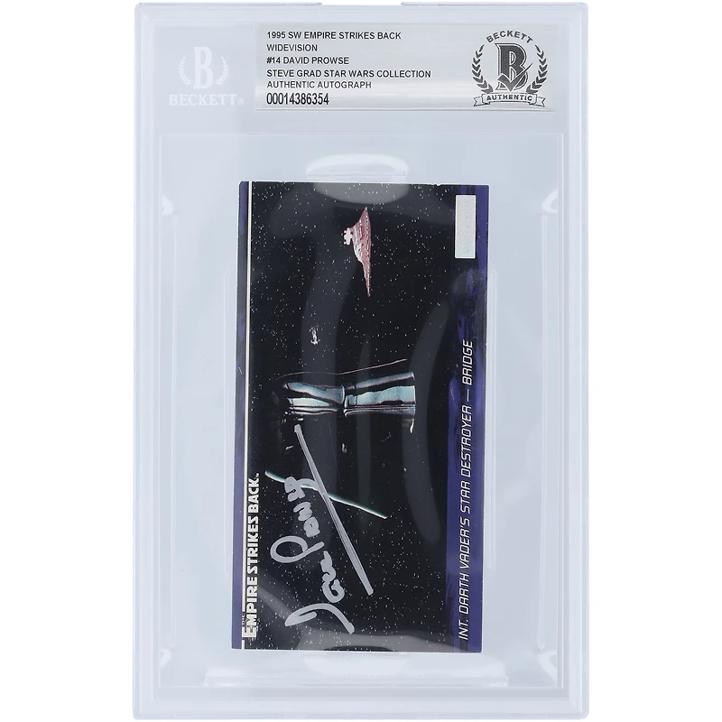 David Prowse Star Wars Autographed 1995 Topps Widevision Darth Vader #14 BAS Authenticated Card