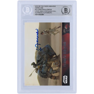 Christian Alzmann Star Wars Autographed 2015 Topps #75 BAS Authenticated Card