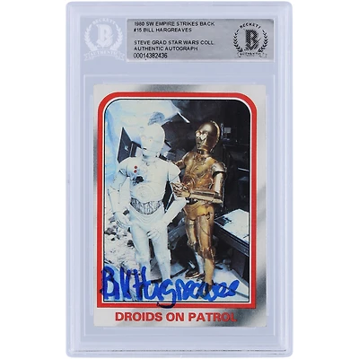 Bill Hargreaves Star Wars Autographed 1980 Topps The Empire Strikes Back #15 BAS Authenticated Card