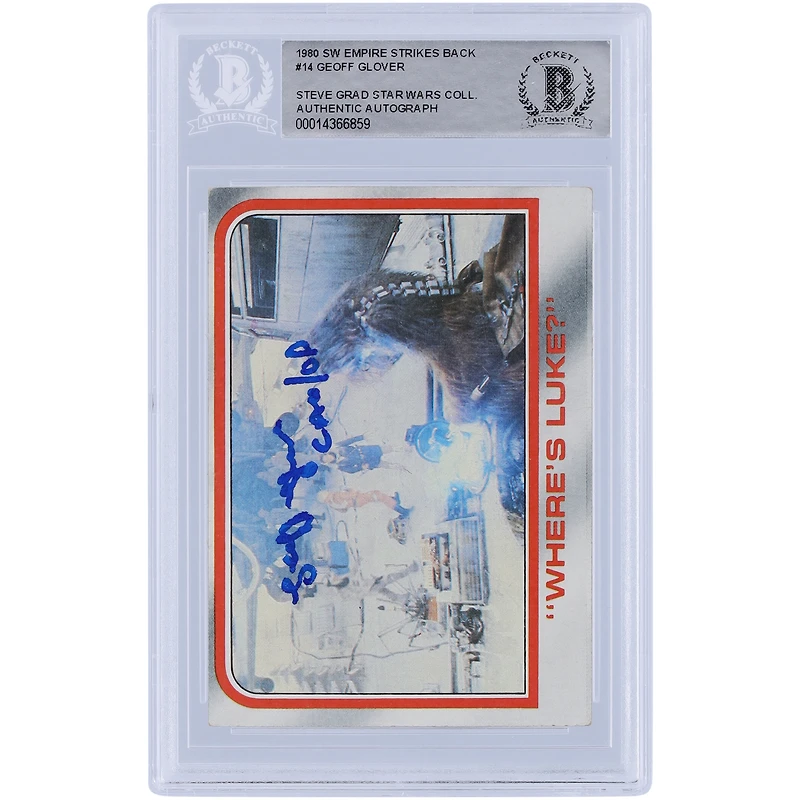 Geoff Glover Star Wars Autographed 1980 Topps The Empire Strikes Back #14 BAS Authenticated Card
