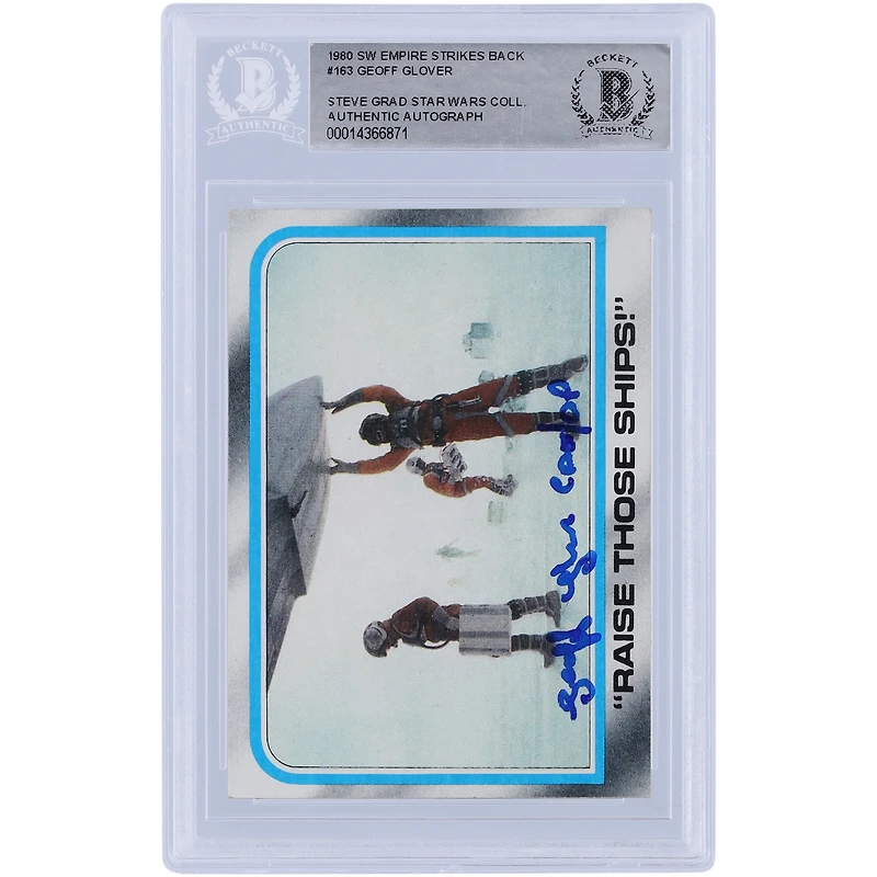 Geoff Glover Star Wars Autographed 1980 Topps The Empire Strikes Back #163 BAS Authenticated Card