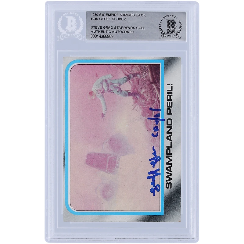 Geoff Glover Star Wars Autographed 1980 Topps The Empire Strikes Back #240 BAS Authenticated Card