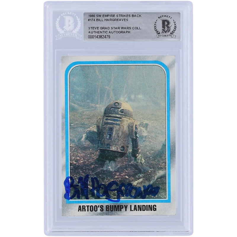 Bill Hargreaves Star Wars Autographed 1980 Topps The Empire Strikes Back #174 BAS Authenticated Card