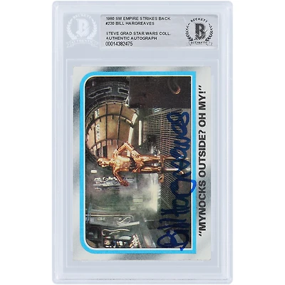 Bill Hargreaves Star Wars Autographed 1980 Topps The Empire Strikes Back #230 BAS Authenticated Card