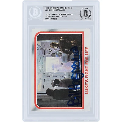 Bill Hargreaves Star Wars Autographed 1980 Topps The Empire Strikes Back #26 BAS Authenticated Card