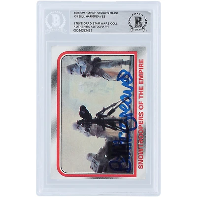 Bill Hargreaves Star Wars Autographed 1980 Topps The Empire Strikes Back #51 BAS Authenticated Card