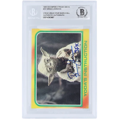 Brian Johnson Star Wars Autographed 1980 Topps The Empire Strikes Back #331 BAS Authenticated Card with "SFX" Inscription