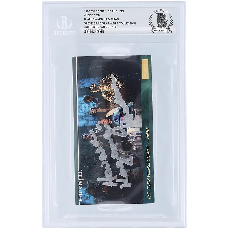 Howard Kazanjian Star Wars Autographed 1996 Topps Widevision #144 BAS Authenticated Card with "Producer" Inscription