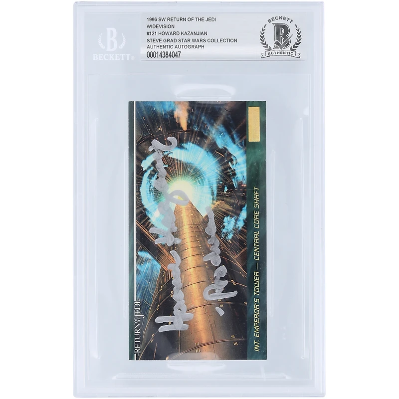 Howard Kazanjian Star Wars Autographed 1996 Topps Widevision #121 BAS Authenticated Card with "Producer" Inscription