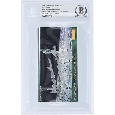 Howard Kazanjian Star Wars Autographed 1996 Topps Widevision #130 BAS Authenticated Card with "Producer" Inscription