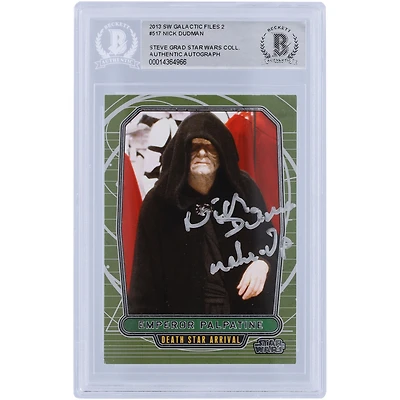 Nick Dudman Star Wars Autographed 2013 Topps #517 BAS Authenticated Card with "Make Up" Inscription