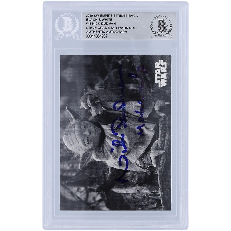Nick Dudman Star Wars Autographed 2019 Topps #48 BAS Authenticated Card with "Make Up" Inscription