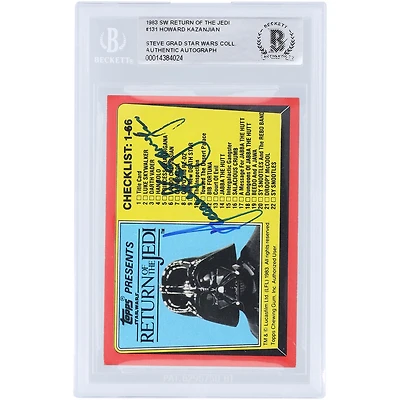 Howard Kazanjian Star Wars Autographed 1983 Topps Return of the Jedi #131 BAS Authenticated Card