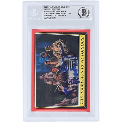 Howard Kazanjian Star Wars Autographed 2016 Topps #78 BAS Authenticated Card with "Producer" Inscription