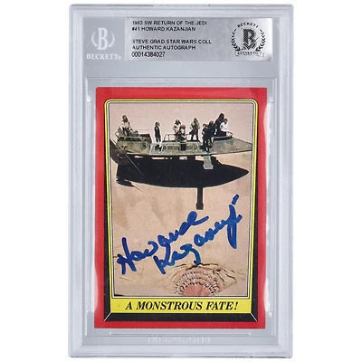 Howard Kazanjian Star Wars Autographed 1983 Topps Return of the Jedi Sticker #41 BAS Authenticated Card