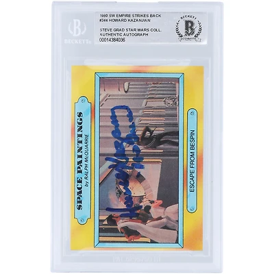 Howard Kazanjian Star Wars Autographed 1980 Topps The Empire Strikes Back #344 BAS Authenticated Card with "Producer" Inscription