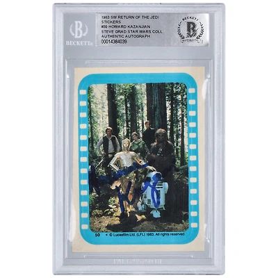 Howard Kazanjian Star Wars Autographed 1983 Topps Return of the Jedi Sticker #50 BAS Authenticated Card