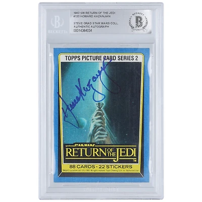 Howard Kazanjian Star Wars Autographed 1983 Topps Return of the Jedi Sticker #133 BAS Authenticated Card