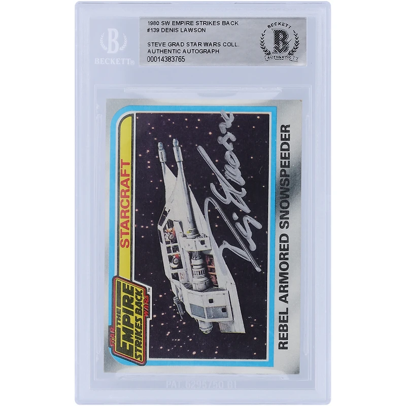 Denis Lawson Star Wars Autographed 1980 Topps The Empire Strikes Back #139 BAS Authenticated Card