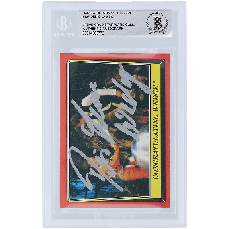 Denis Lawson Star Wars Autographed 1983 Topps Return of the Jedi #127 BAS Authenticated Card