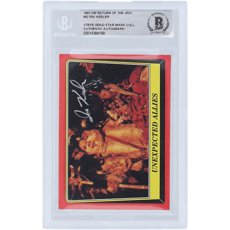 Ira Keeler Star Wars Autographed 1983 Topps Return of the Jedi #92 BAS Authenticated Card