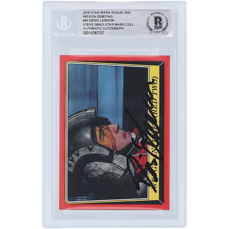 Denis Lawson Star Wars Autographed 2016 Topps #88 BAS Authenticated Card