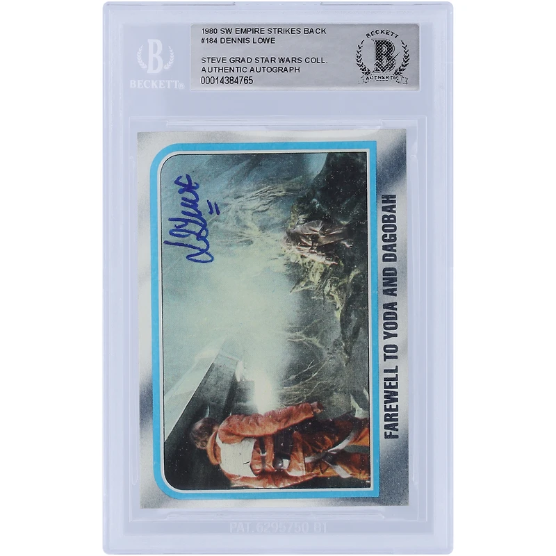 Dennis Lowe Star Wars Autographed 1980 Topps The Empire Strikes Back #184 BAS Authenticated Card