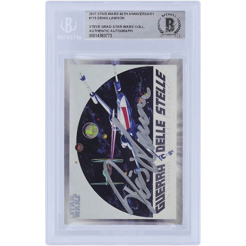 Denis Lawson Star Wars Autographed 2017 Topps #113 BAS Authenticated Card