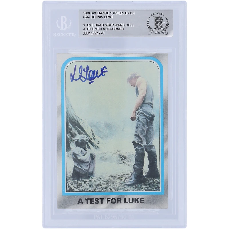 Dennis Lowe Star Wars Autographed 1980 Topps The Empire Strikes Back #244 BAS Authenticated Card