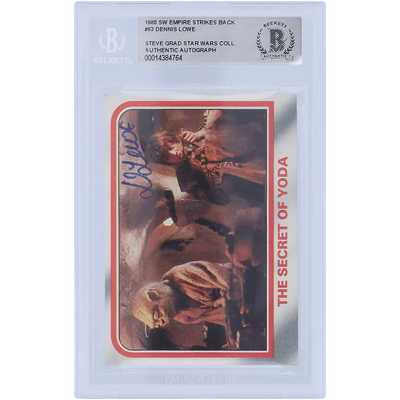 Dennis Lowe Star Wars Autographed 1980 Topps The Empire Strikes Back #63 BAS Authenticated Card
