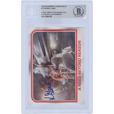 Dennis Lowe Star Wars Autographed 1980 Topps The Empire Strikes Back #72 BAS Authenticated Card