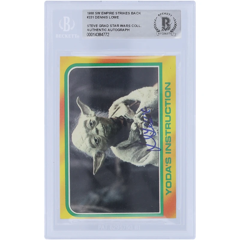 Dennis Lowe Star Wars Autographed 1980 Topps The Empire Strikes Back #331 BAS Authenticated Card