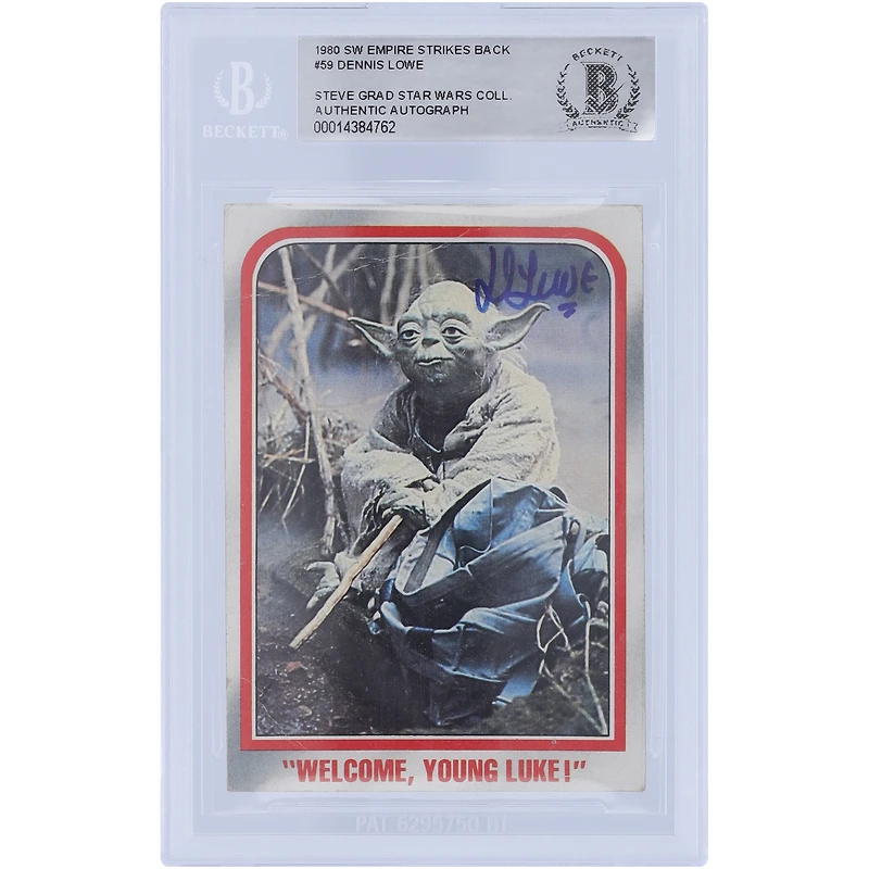Dennis Lowe Star Wars Autographed 1980 Topps The Empire Strikes Back #59 BAS Authenticated Card