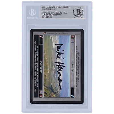 Miki Herman Star Wars Autographed 1998 Topps CCG #264 BAS Authenticated Card