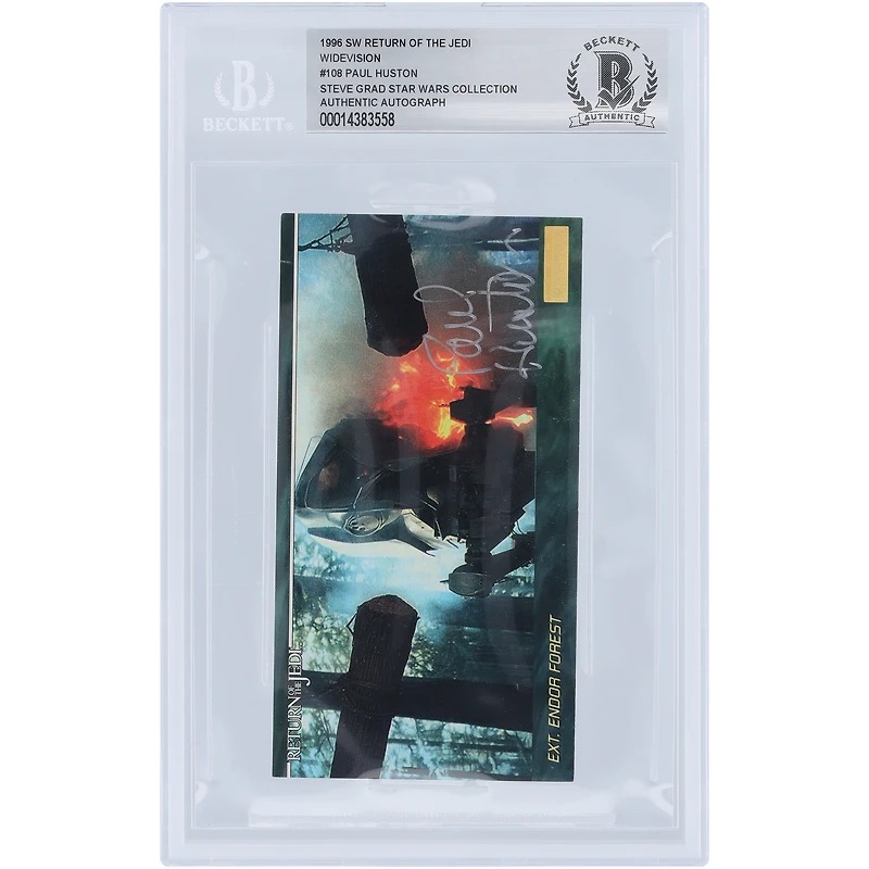 Paul Huston Autographed 1996 Topps Star Wars Widevision #108 BAS Authenticated Card