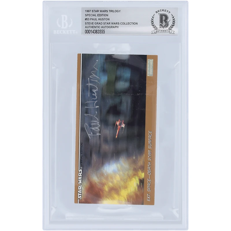 Paul Huston Autographed 1997 Topps Star Wars Widevision #53 BAS Authenticated Card