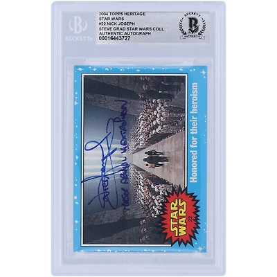 Nick Joseph Autographed 2004 Topps Star Wars #22 BAS Authenticated Card