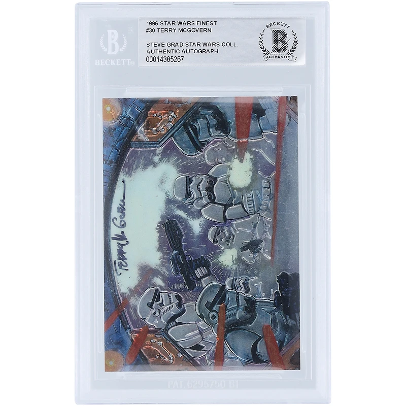 Terry McGovern Star Wars Autographed 1996 Topps Finest #30 BAS Authenticated Card