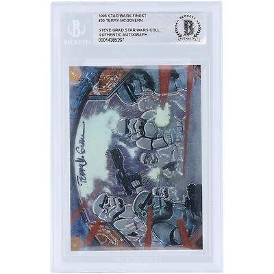Terry McGovern Star Wars Autographed 1996 Topps Finest #30 BAS Authenticated Card