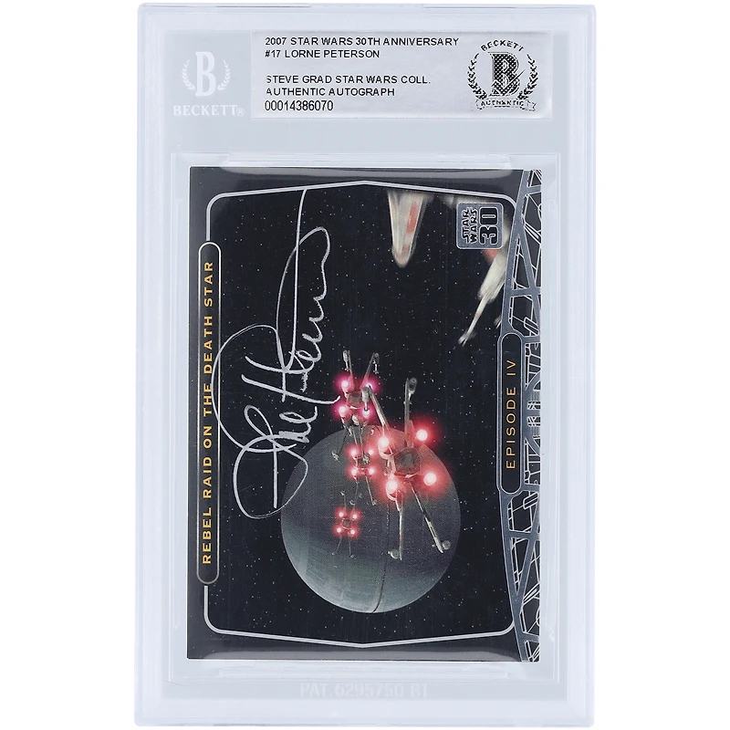Lorne Peterson Star Wars Autographed 2007 Topps 30th Anniversary #17 BAS Authenticated Card