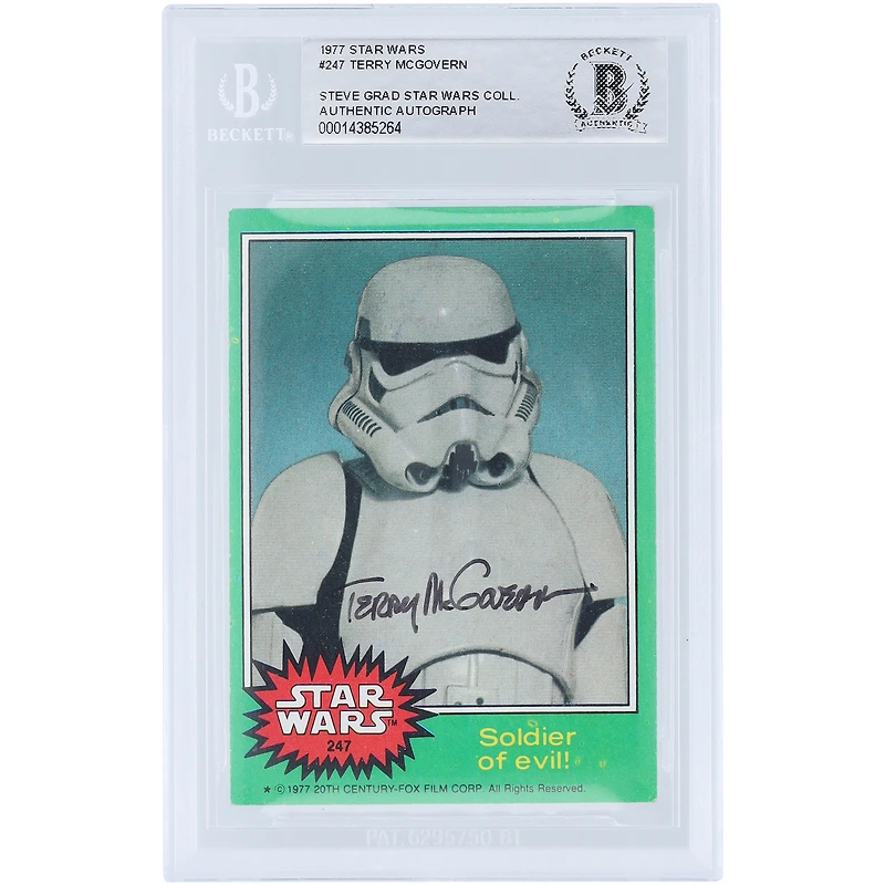 Terry McGovern Autographed 1977 Topps Star Wars #247 BAS Authenticated Card
