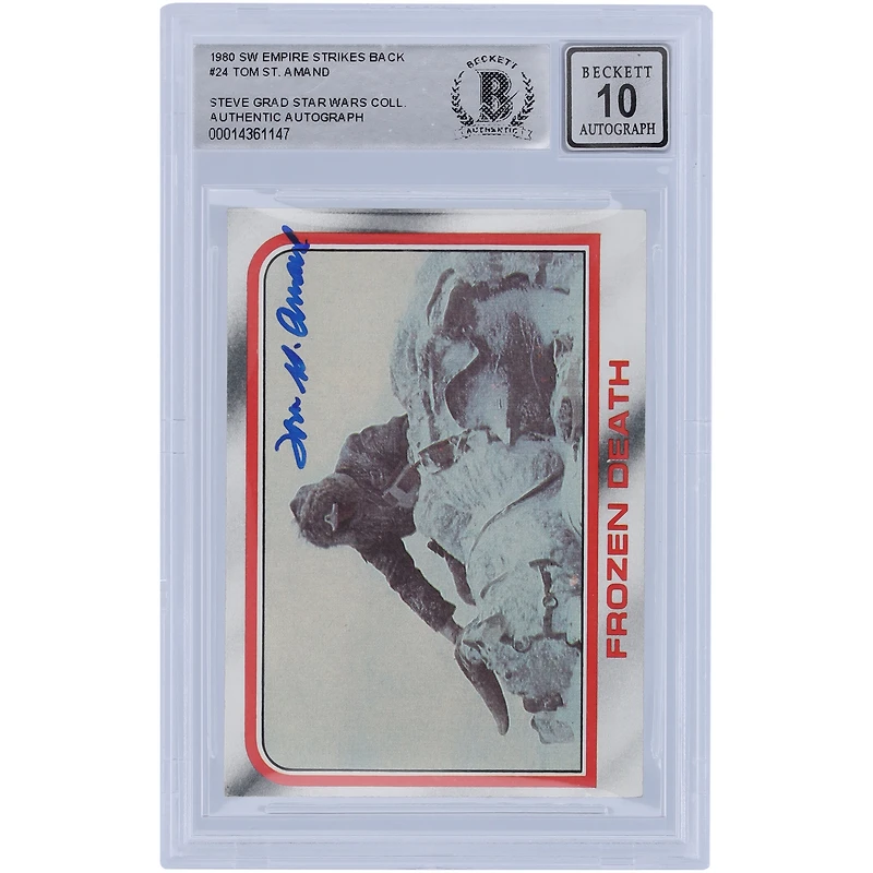 Tom St. Amand Star Wars Autographed 1980 Topps The Empire Strikes Back #24 BAS Authenticated 10 Card