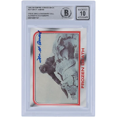 Tom St. Amand Star Wars Autographed 1980 Topps The Empire Strikes Back #24 BAS Authenticated 10 Card
