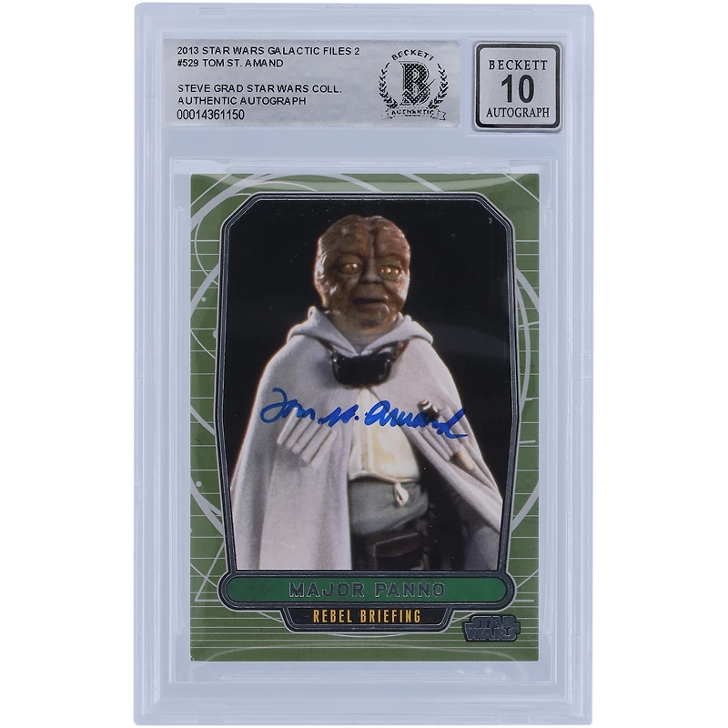 Tom St. Amand Star Wars Autographed 2013 Topps #529 BAS Authenticated 10 Card