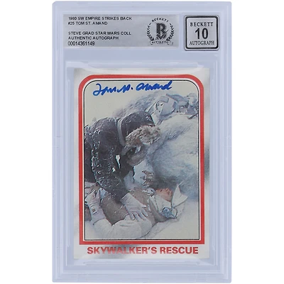 Tom St. Amand Star Wars Autographed 1980 Topps The Empire Strikes Back #25 BAS Authenticated 10 Card