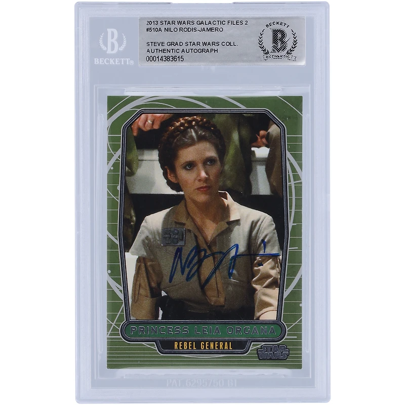 Nilo Rodis-Jamero Star Wars Autographed 2013 Topps Galactic Files 2 #510A BAS Authenticated Card