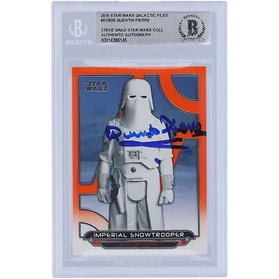 Quentin Pierre Autographed 2018 Topps Star Wars Galactic Files #ESB26 BAS Authenticated Card