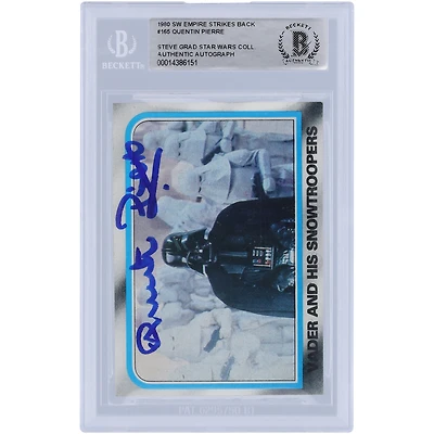 Quentin Pierre Star Wars Autographed 1980 Topps The Empire Strikes Back #165 BAS Authenticated Card